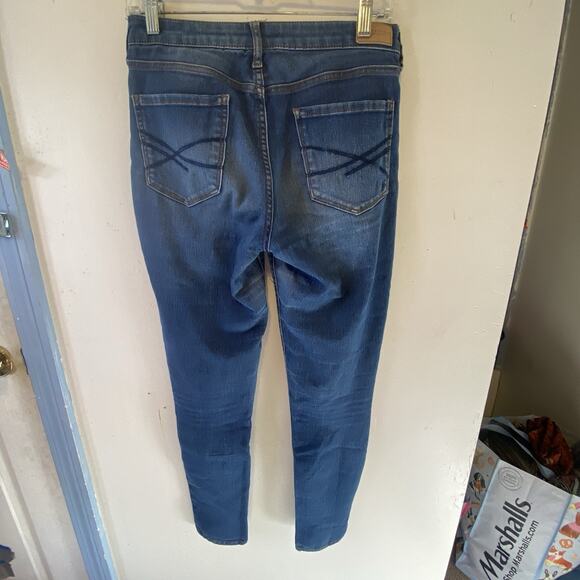 Y2K Women's Aeropostale High Waisted Jeggings Size 4 Regular Medium Blue Stretch - Picture 8 of 9